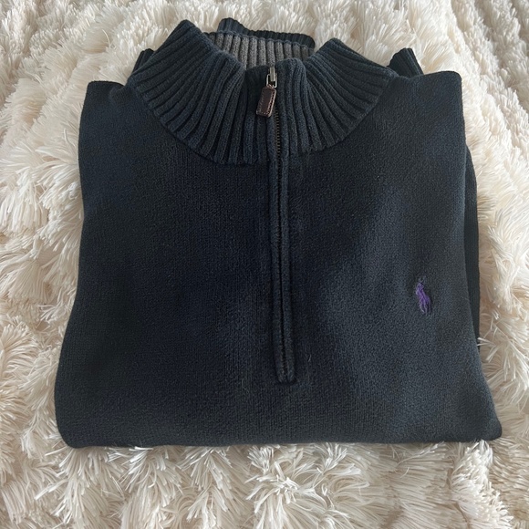 Polo Ralph Lauren Other - Polo Ralph Lauren Big & Tall Black Pullover Quarter Zip Sweater XXL